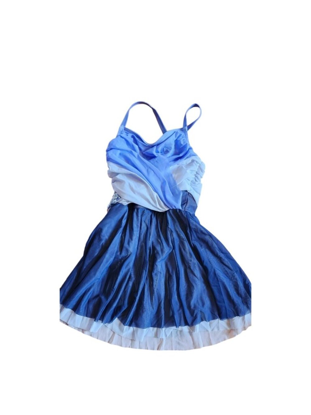 Weissman No Right To Love You 15120 Blue Wrapped Overlay Dance Costume Size MC